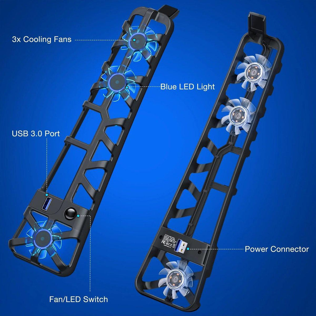 PS5 Slim Cooling Fan For PS5 Slim Disc/Digital Console Cooler Fan LED USB 3.0