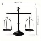 Black iron balance Scale candlestick decorative candle wedding Home Decor Gifts