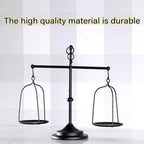 Black iron balance Scale candlestick decorative candle wedding Home Decor Gifts