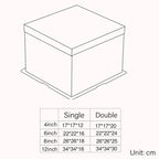 20 PCS Clear Treat Box Box Portable Cake Display Transparent Birthday Cake - 12 INCH(without ribbon)-Double