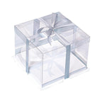 20 PCS Clear Treat Box Box Portable Cake Display Transparent Birthday Cake - 12 INCH(without ribbon)-Double