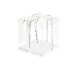 20 PCS Clear Treat Box Box Portable Cake Display Transparent Birthday Cake - 12 INCH(without ribbon)-Double