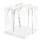 20 PCS Clear Treat Box Box Portable Cake Display Transparent Birthday Cake - 12 INCH(without ribbon)-Double