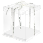 20 PCS Clear Treat Box Box Portable Cake Display Transparent Birthday Cake - 12 INCH(without ribbon)-Double