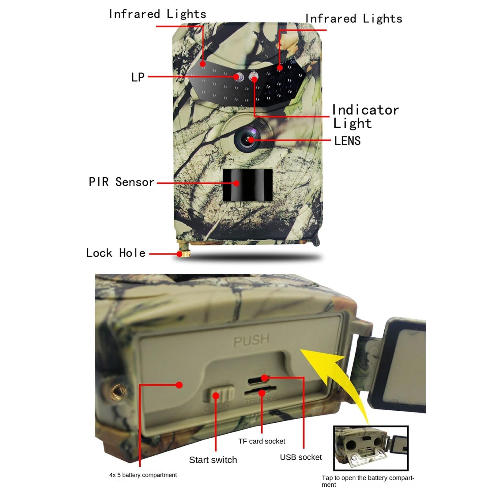 20mp Hd 1080p Infrared Hunting Camera - Pr100