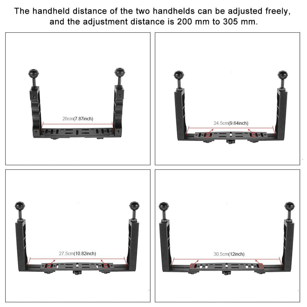 Adjustable Dual Handheld Lamp Arm for Action Cameras