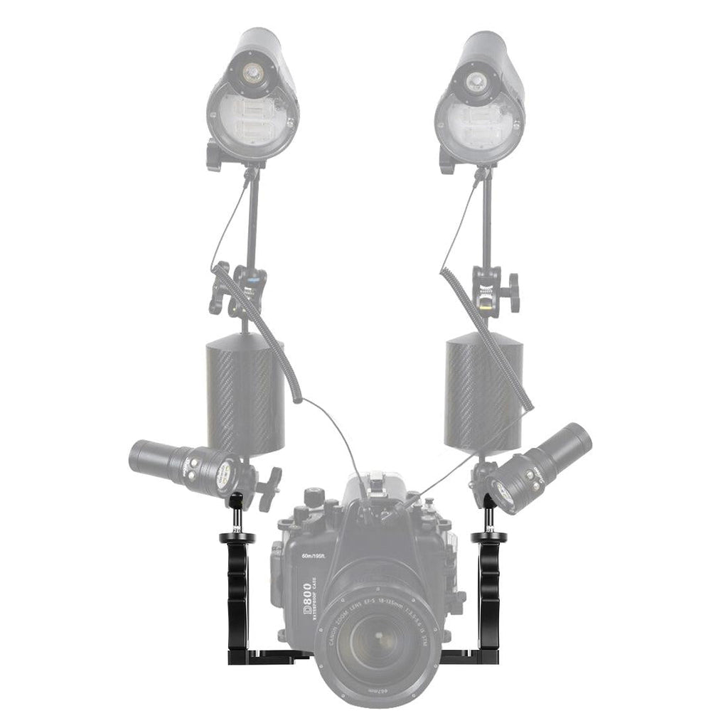 Adjustable Dual Handheld Lamp Arm for Action Cameras