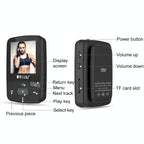 Sporty Bluetooth Mp3 Player 8Gb Clip Mini With Screen Fm Recording E Book Pedometer