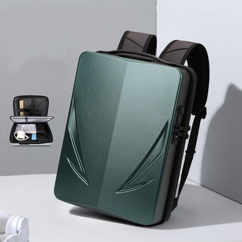 Men Gaming Backpack - Hard Shell Single-layer Green – FreePostage