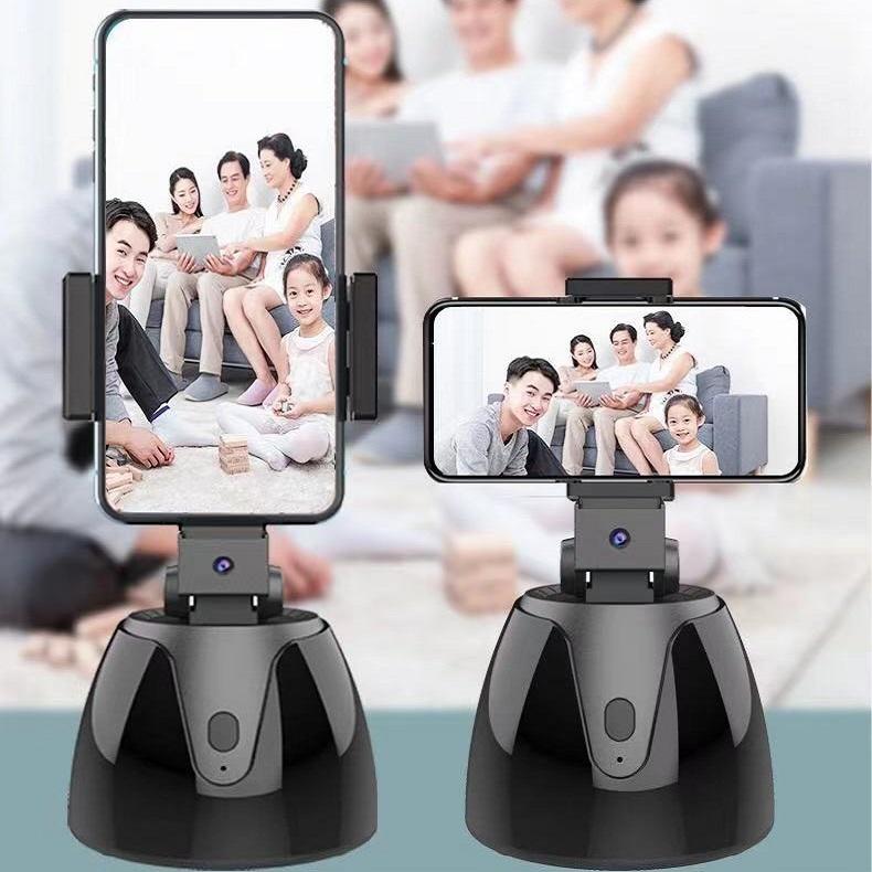 Smart 360-degree Follow-up Tripod Head for Live Video Recording with Battery