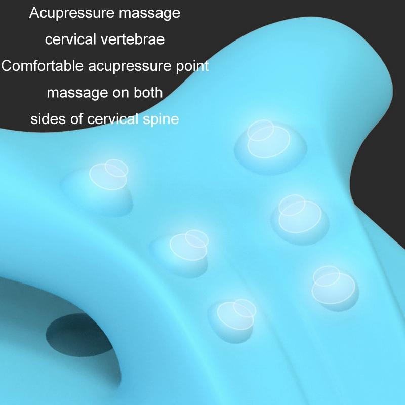Cervical Spondylosis Correction Pillow Blue Cow Horns - 877 Cow Horns Blue