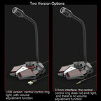 Flexible Gaming Mic With Built-In Sound Card - Jk Omni-Directional - 3.5Mm