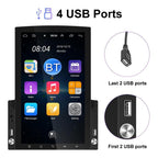 9.7 Inch Vertical Screen Android Car Mp5 Player With Hd 2.5D Glass - Navigation All-In-One