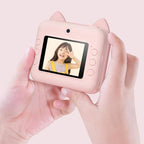 Instant Camera for Kids with Dual-lens Mini Print Green Dinosaur Design - Green Dinosaur No Card