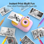 Smart Kids Thermal Camera With Printing Paper - 2.4 - Blue Focus - 503J Pink Fixed Focus