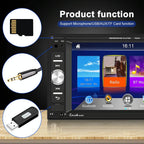 6.2 Inch Dual Spindle Hd Car Mp5 Player With Carplay - Universal Fit