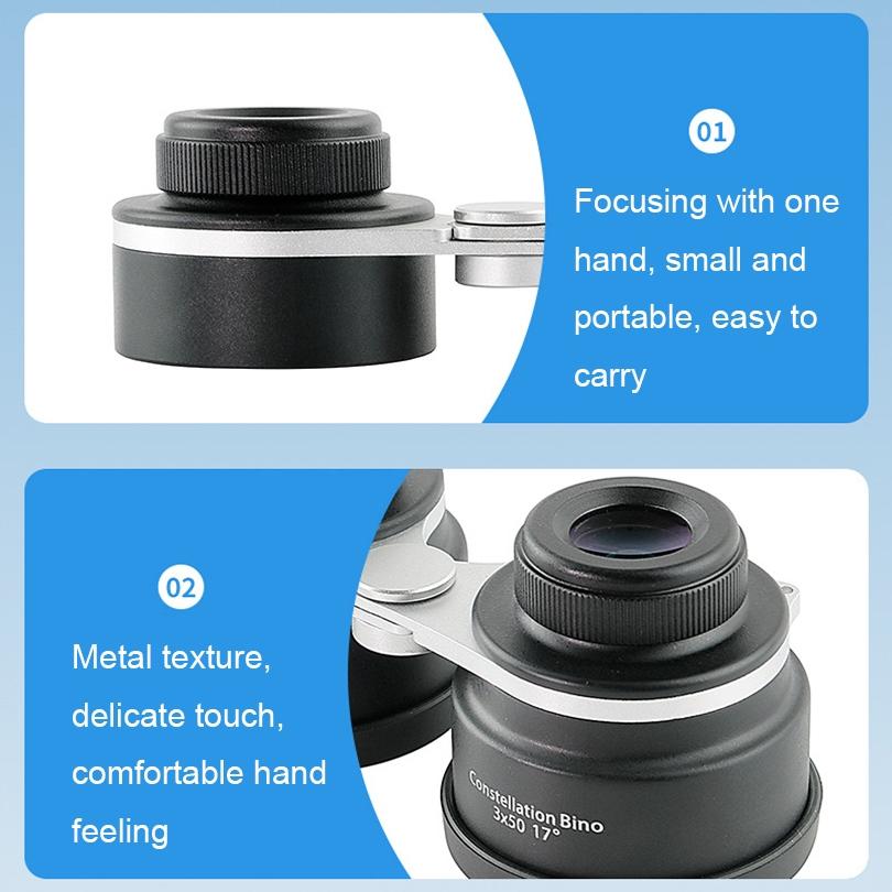 3x50 Hd Binoculars for Stargazing - Portable Telescope