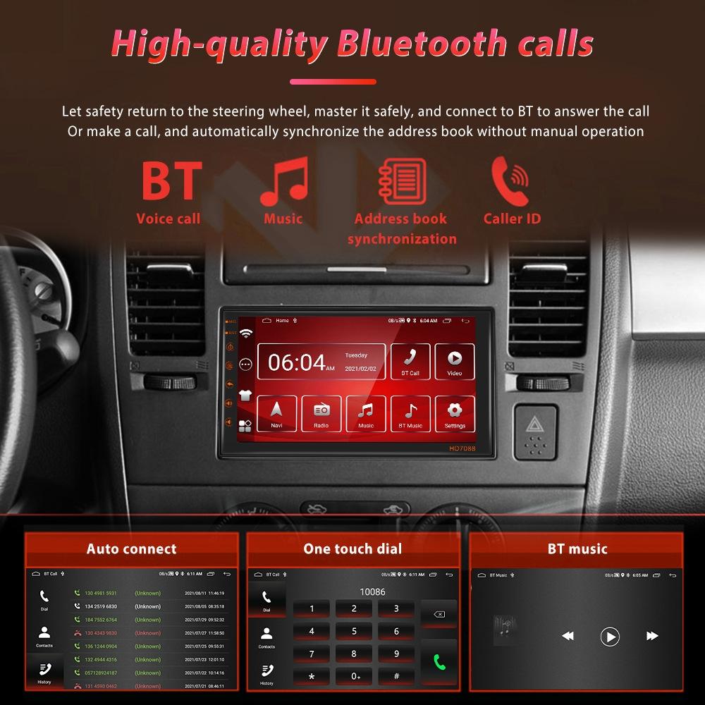 7 Inch Android Navigation Wifi Vehicle Central Control Screen - 2 + 16G