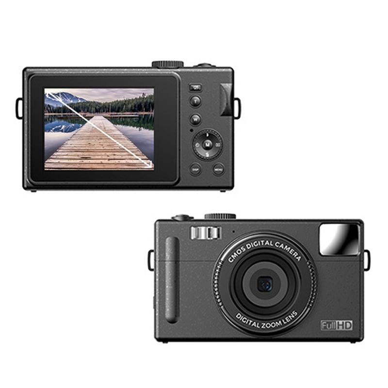 3.0 Hd Children's Digital Camera with 48mp and 3 Screen - Black