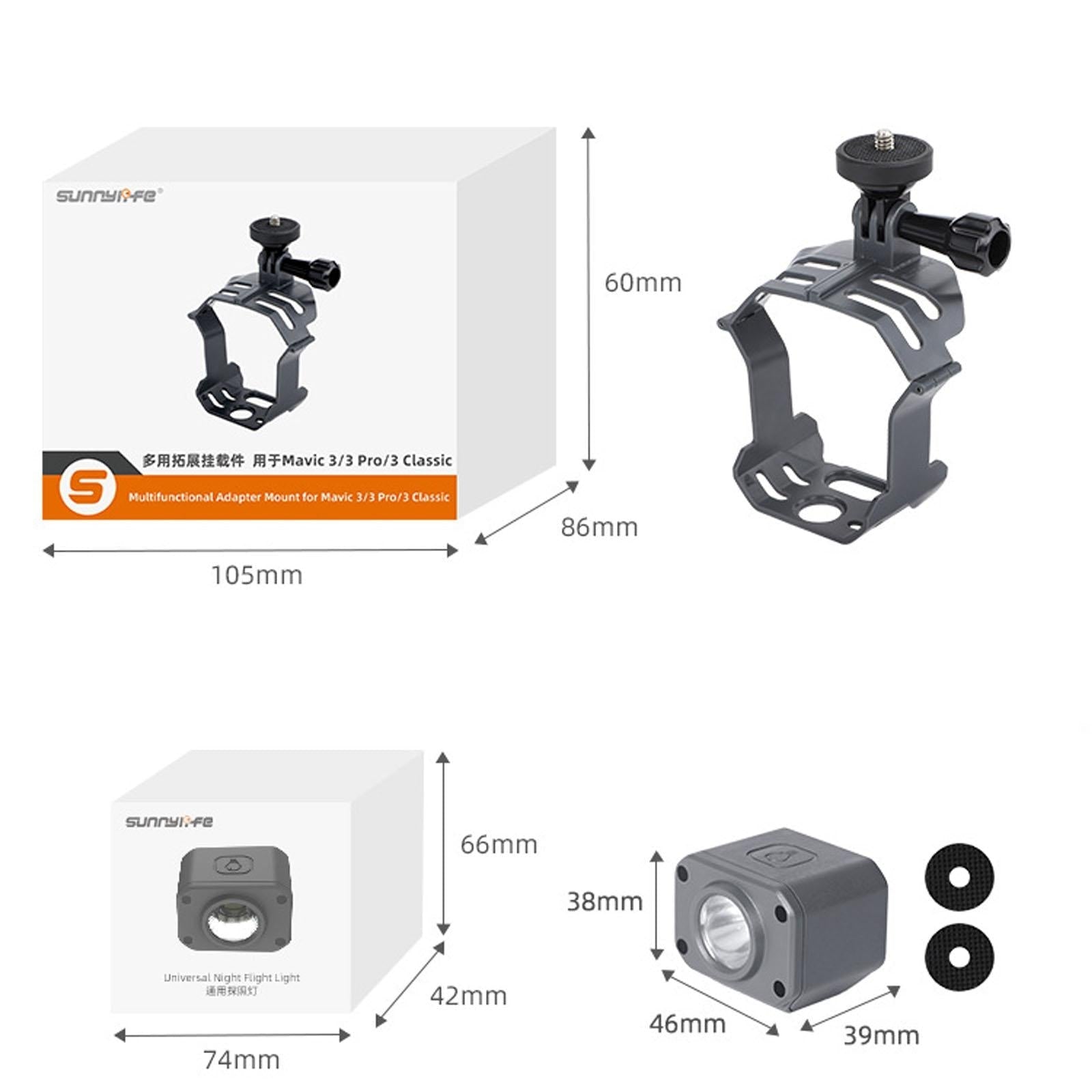 Camera Mount for Mavic 3 Pro / Classic & Insta360 X3