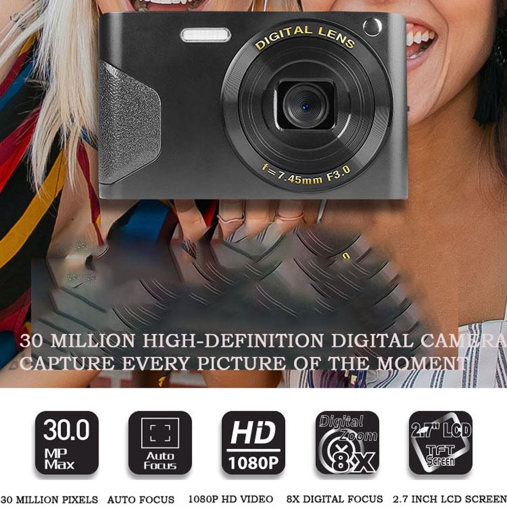 Retro 4K Digital Camera With 2.7 Lcd Screen - 30W Standard White