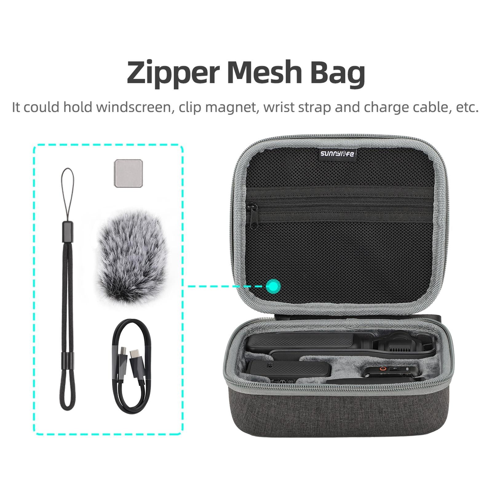 Portable Storage Case for Dji Pocket 3 - Complete Protection for Travel - Full Set Bag