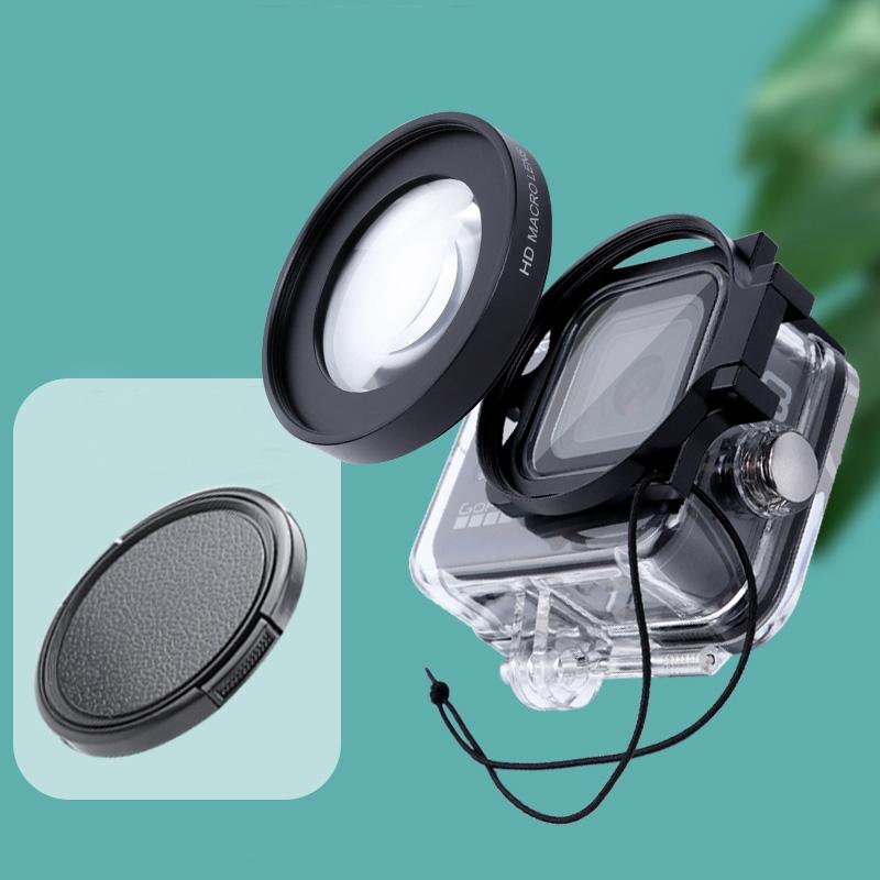 Professional 58mm Macro Lens for Gopro Hero8 with Dive Housing and Filter