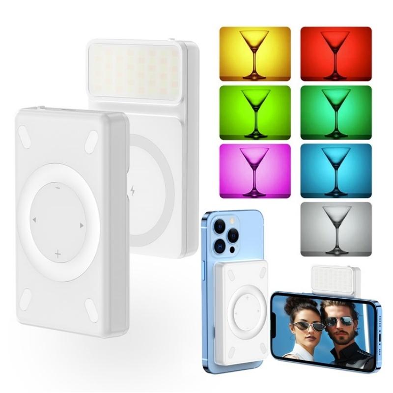 V17 Live Broadcast Magnetic Phone Photography Lamp with Rgb Led Fill Light