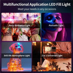 V17 Live Broadcast Magnetic Phone Photography Lamp with Rgb Led Fill Light