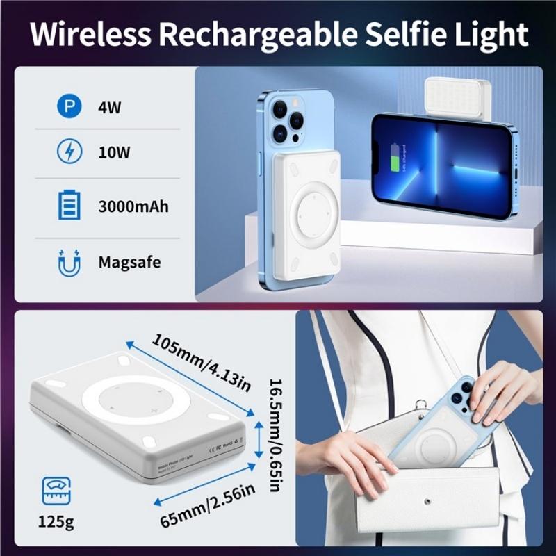 V17 Live Broadcast Magnetic Phone Photography Lamp with Rgb Led Fill Light