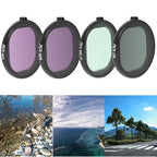 4-in-1 Round Lens Filter for Gopro Hero8 - Uv Cpl Nd4 Nd8
