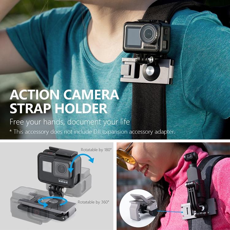 Travel Kit for Dji Action Tripod Backpack Clip Storage Bag