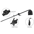 Single Light Softbox Set With Tripod And Arm Jib For Studio Flash
