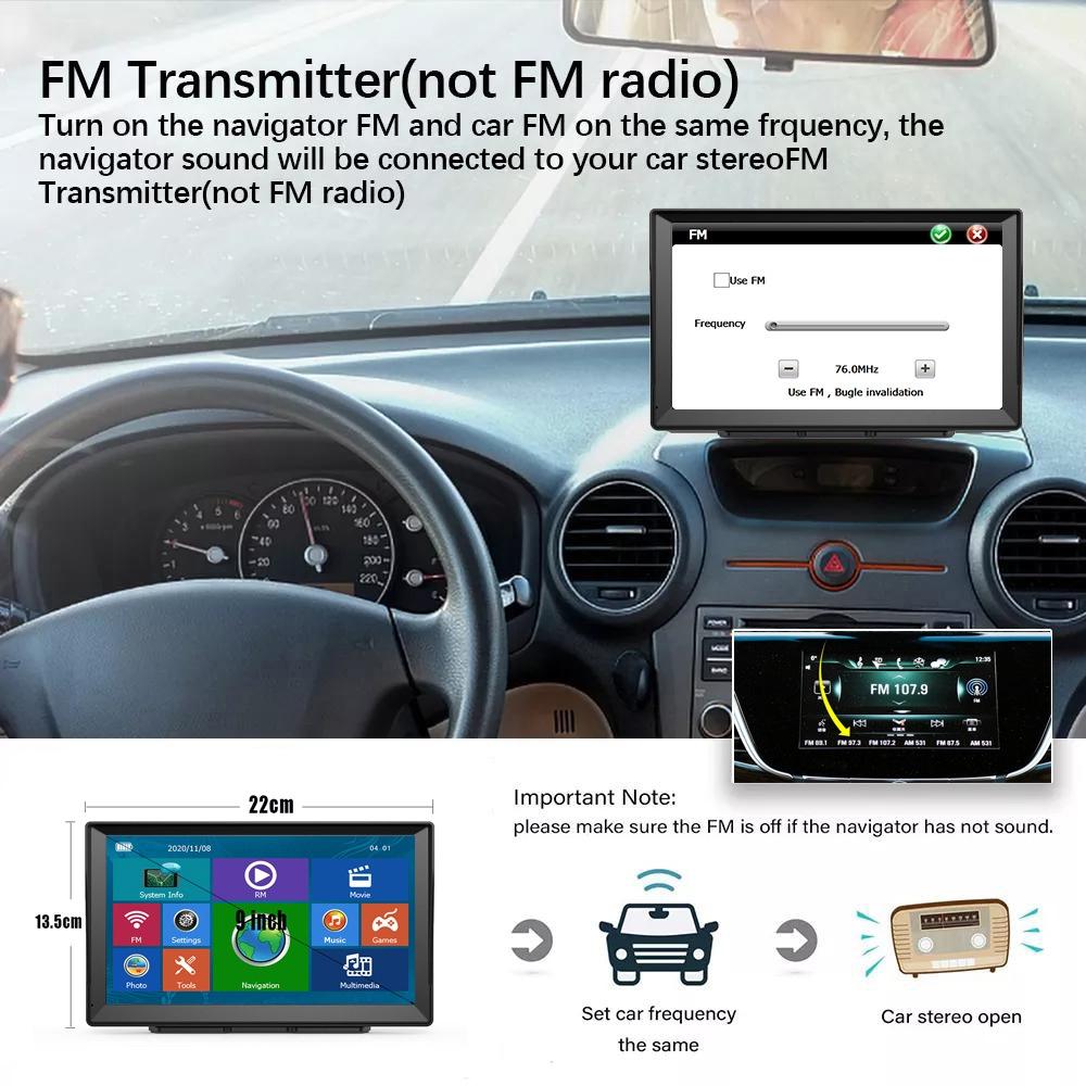 8 Inch Car Gps Navigator - 9 Screen Bluetooth Africa Map - Europe Map
