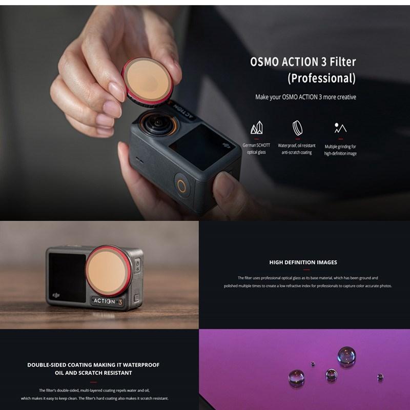 Pro Version Cpl Camera Lens Filter for Dji Action 3