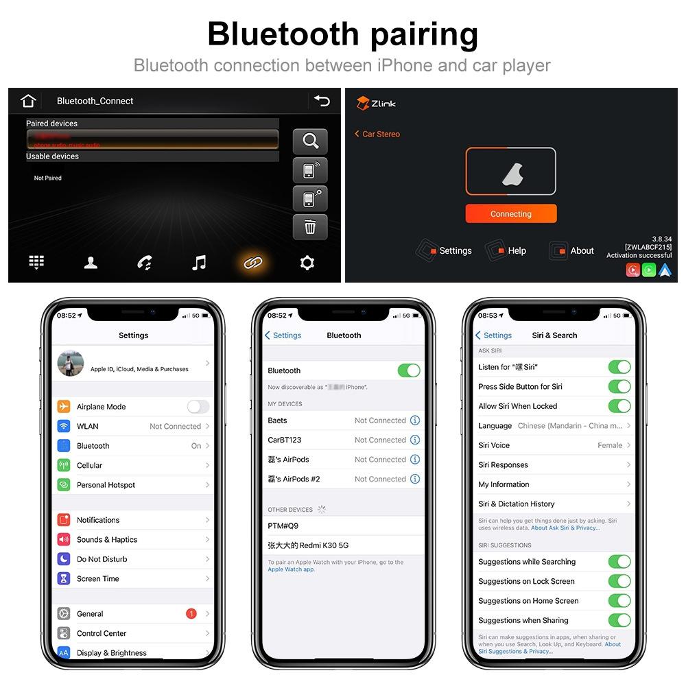 9 Inch Carplay Android10.0 Navigator For Volkswagen - 1 + 16G Central Control Screen