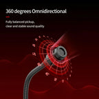 Flexible Gaming Mic With Built-In Sound Card - Jk Omni-Directional - Usb