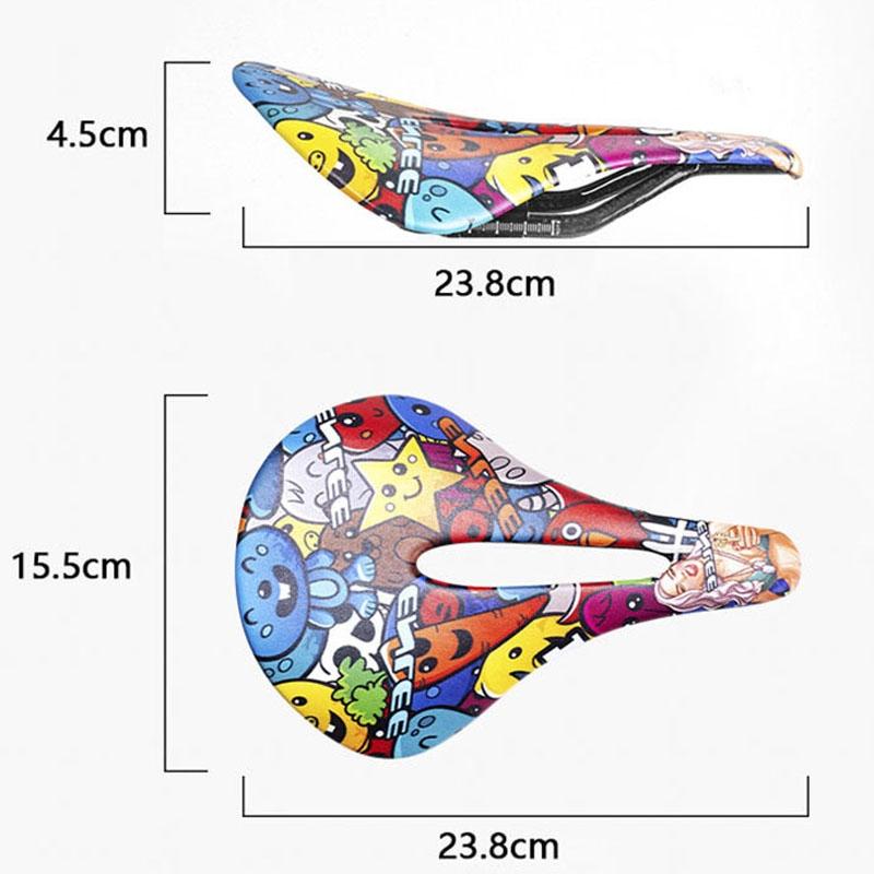 Carbon Fiber Mountain Bike Saddle Camo Style - Skull