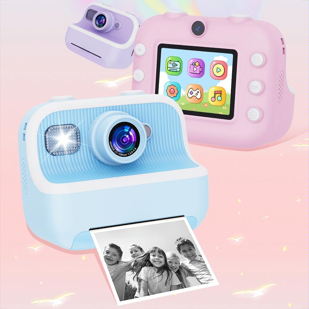 Blue Children'S Thermal Camera With Dual-Camera 1080P Hd 2400W Pixel 2.4-Inch Display - Blue