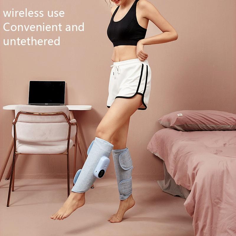 Wireless Leg Massager Pink Hot Compress + Air Pressure + Vibration