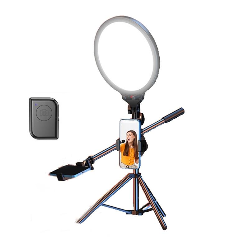 Full-screen Selfie Ring Light Tripod Set for Live Stream - 210cm Height - 55Cm Bracket With Remote Control