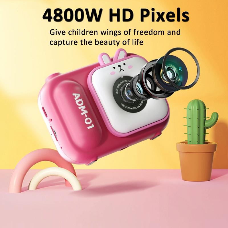 48Mp Dual Lens Kids Digital Camera With 2.4 Ips Screen And 32Gb Tf Card - Blue Fox - Without Tf Card Blue Fox