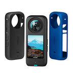Amagisn Silicone Protective Cover for Insta360 X3 Body - Body+Lens Case (Blue)