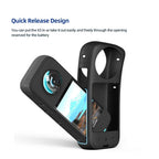 Amagisn Silicone Protective Cover for Insta360 X3 Body - Body+Lens Case (Blue)
