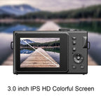 3.0 Hd Children's Digital Camera with 48mp and 3 Screen - Pink