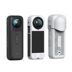 Amagisn Silicone Protective Cover for Insta360 X4 - Body Case + Lens Cover Gray