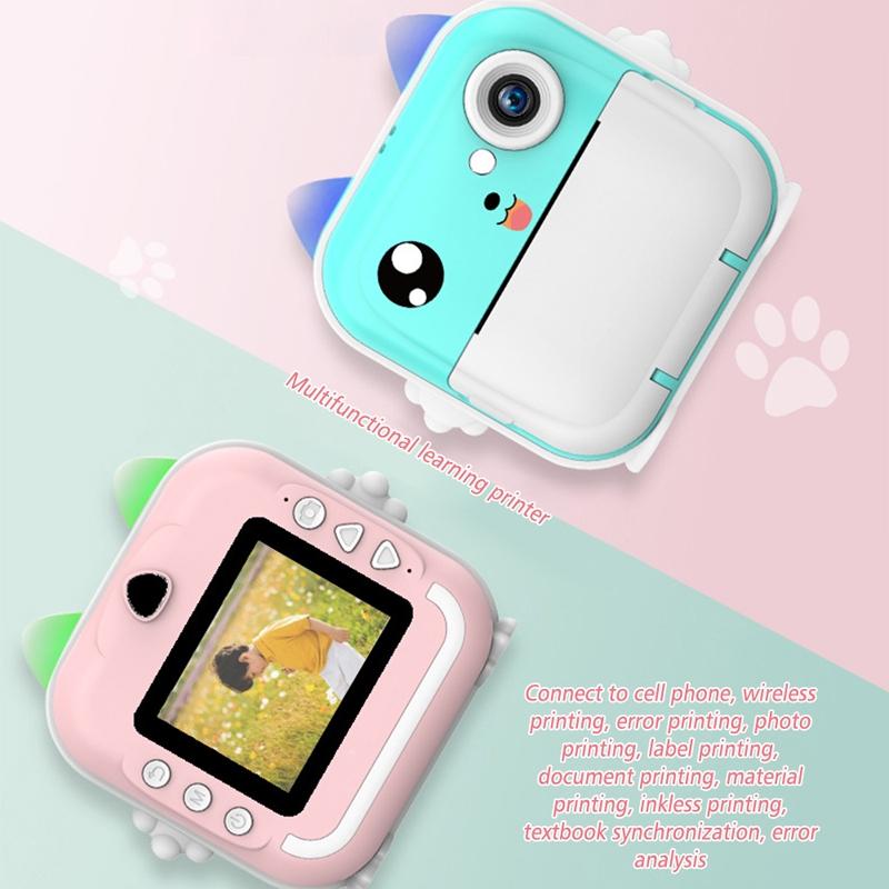 Instant Camera with Thermal Printer and Hd Video - Blue 16g - Standard Pink