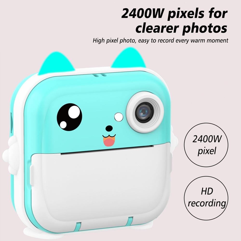 Instant Camera with Thermal Printer and Hd Video - Blue 16g - Standard Pink
