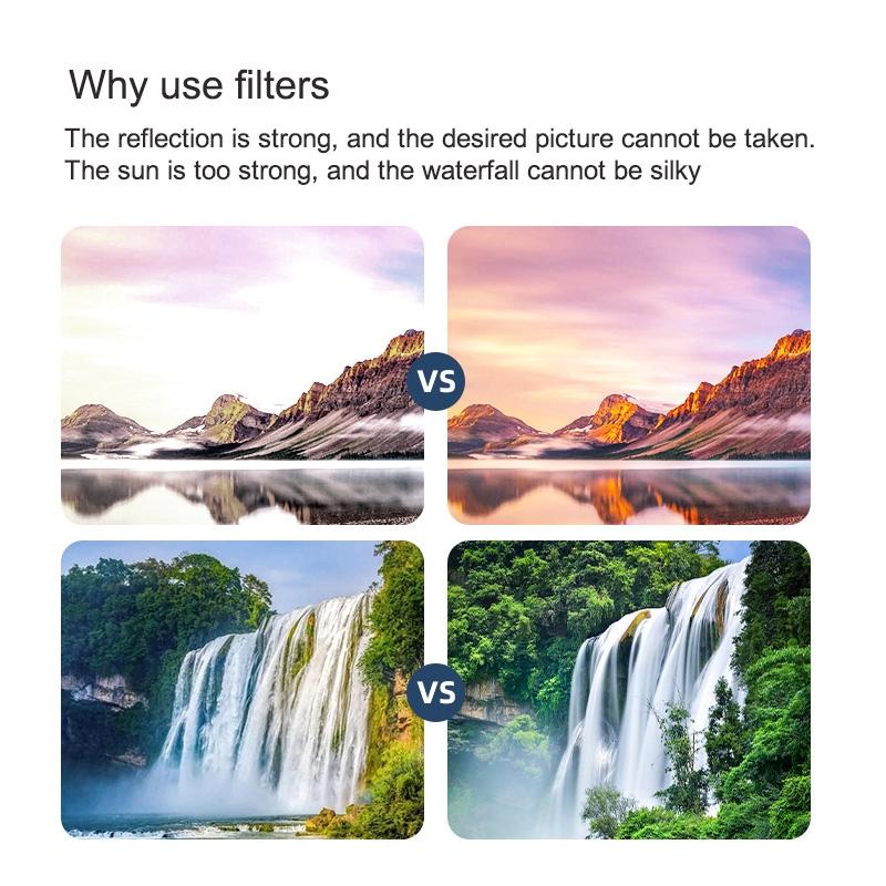 Universal Action Camera Lens Filter for Gopro Hero Series - Nd8 Filter