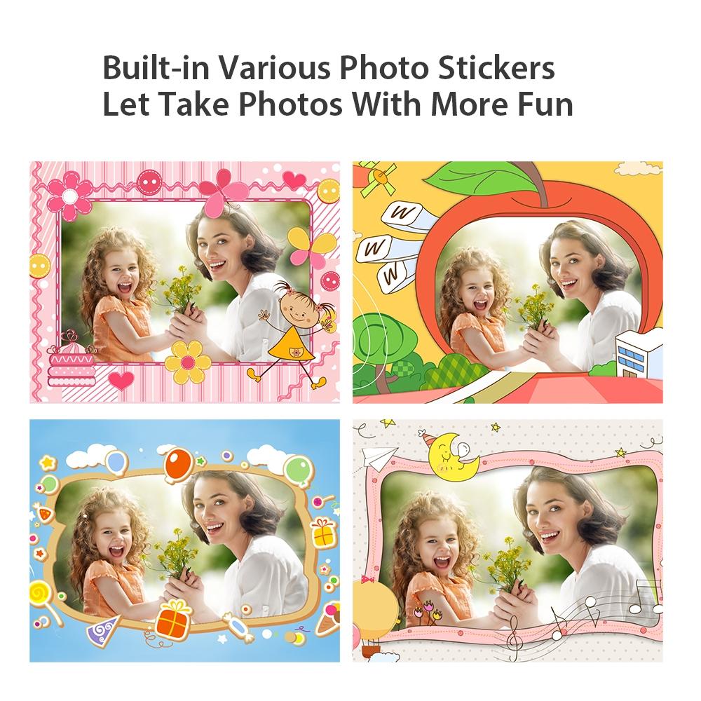 2.0-Inch 4X Zoom Hd Digital Camera For Kids - Blue - Yellow+32G